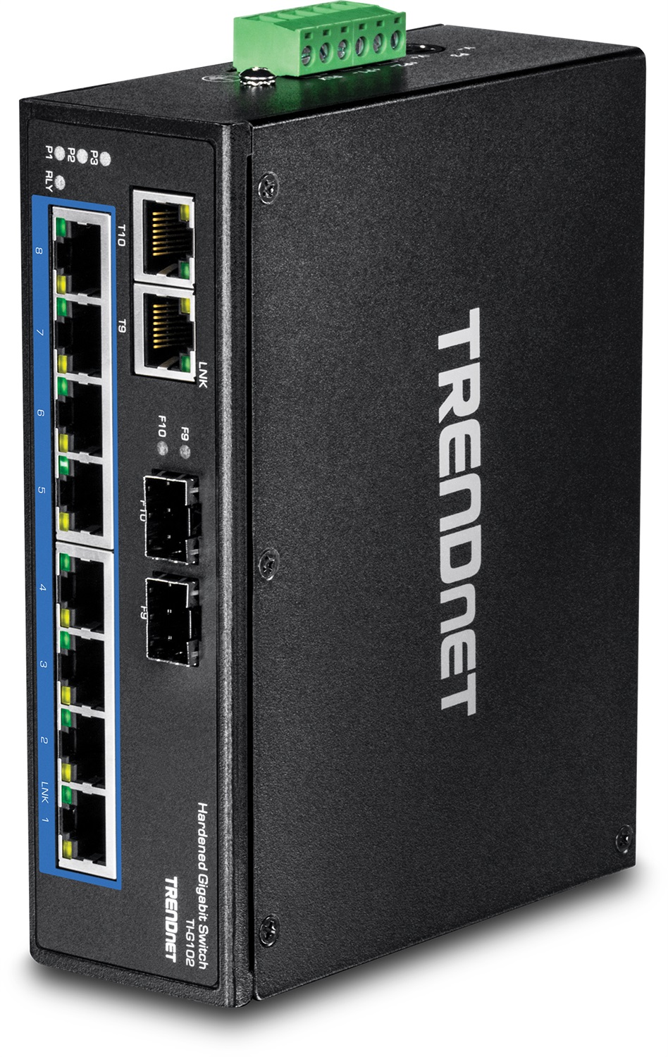 TRENDnet TI-G102 Switch di Rete Gigabit Ethernet (10/100/1000) con 10 Porte RJ-45, Capacità di Commutazione 20 Gbit/s, Colore Nero