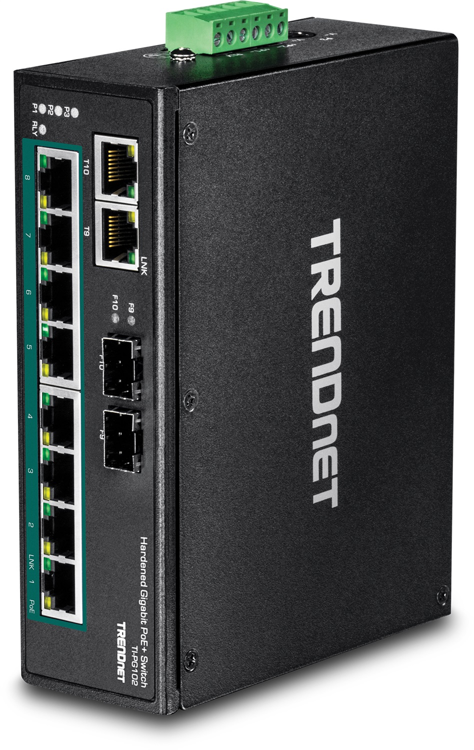 Trendnet TI-PG102 Switch di Rete Non Gestito Gigabit Ethernet (10/100/1000) con 10 Porte RJ-45 e Supporto Power over Ethernet (PoE) - Nero