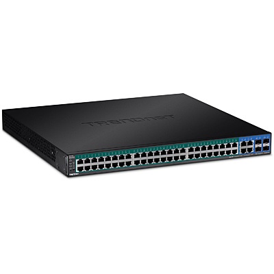 Trendnet TPE-5240WS Switch di Rete Gestito Gigabit Ethernet 48 Porte RJ-45 (10/100/1000) con Supporto Power over Ethernet (PoE ) 1U Nero