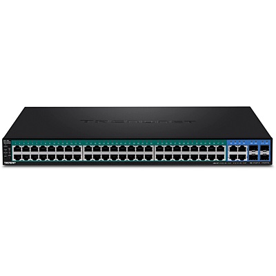Trendnet TPE-5240WS Switch di Rete Gestito Gigabit Ethernet 48 Porte RJ-45 (10/100/1000) con Supporto Power over Ethernet (PoE ) 1U Nero