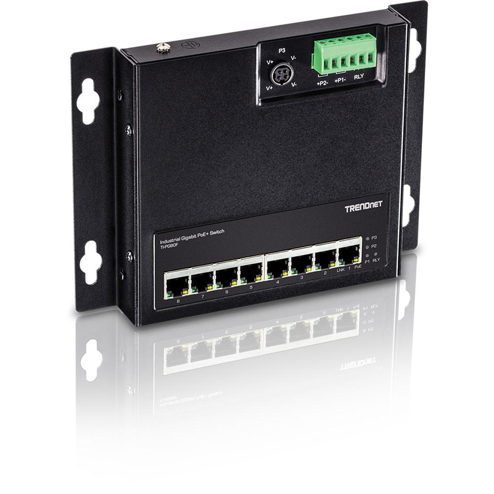 Trendnet TI-PG80F Switch di Rete Non Gestito Gigabit Ethernet 8 Porte (10/100/1000) con Supporto Power over Ethernet (PoE)