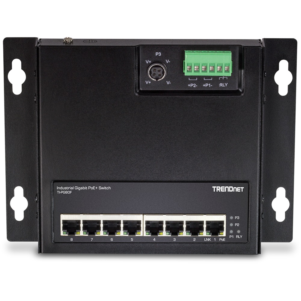 Trendnet TI-PG80F Switch di Rete Non Gestito Gigabit Ethernet 8 Porte (10/100/1000) con Supporto Power over Ethernet (PoE)