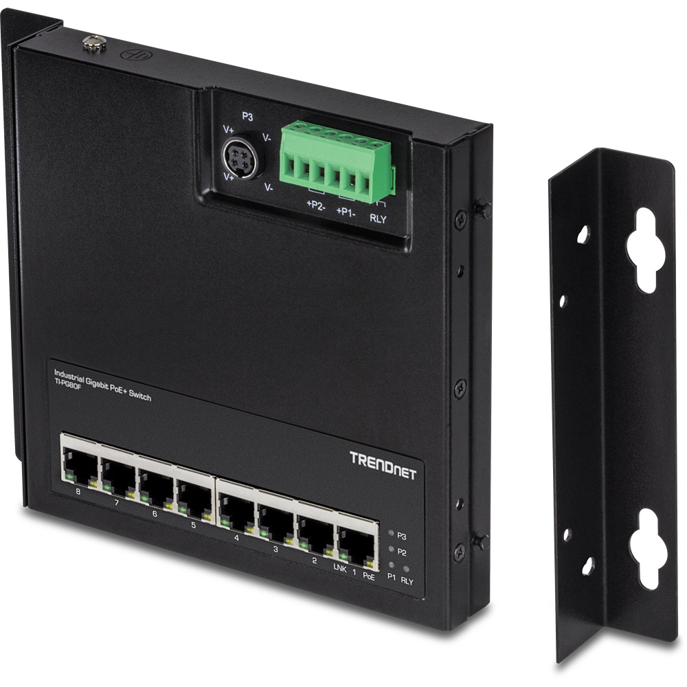 Trendnet TI-PG80F Switch di Rete Non Gestito Gigabit Ethernet 8 Porte (10/100/1000) con Supporto Power over Ethernet (PoE)