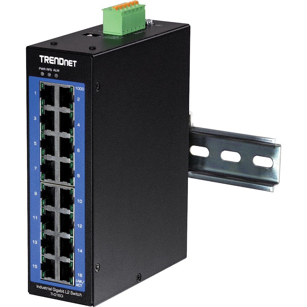 TRENDnet TI-G160i Switch Gestito L2 Gigabit Ethernet 16-Port (10/100/1000) Nero