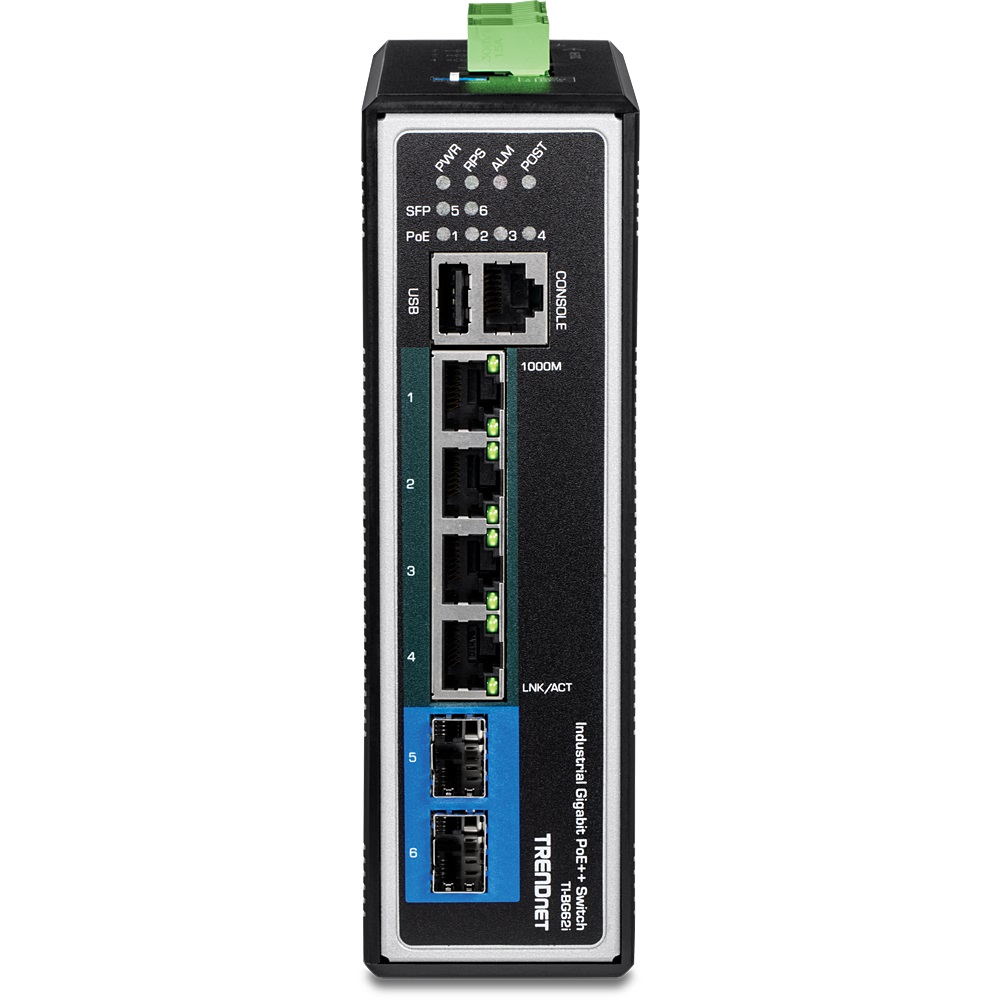Trendnet TI-BG62I Switch di Rete Gestito L2 Gigabit Ethernet (10/100/1000) con Supporto Power over Ethernet (PoE) - Nero