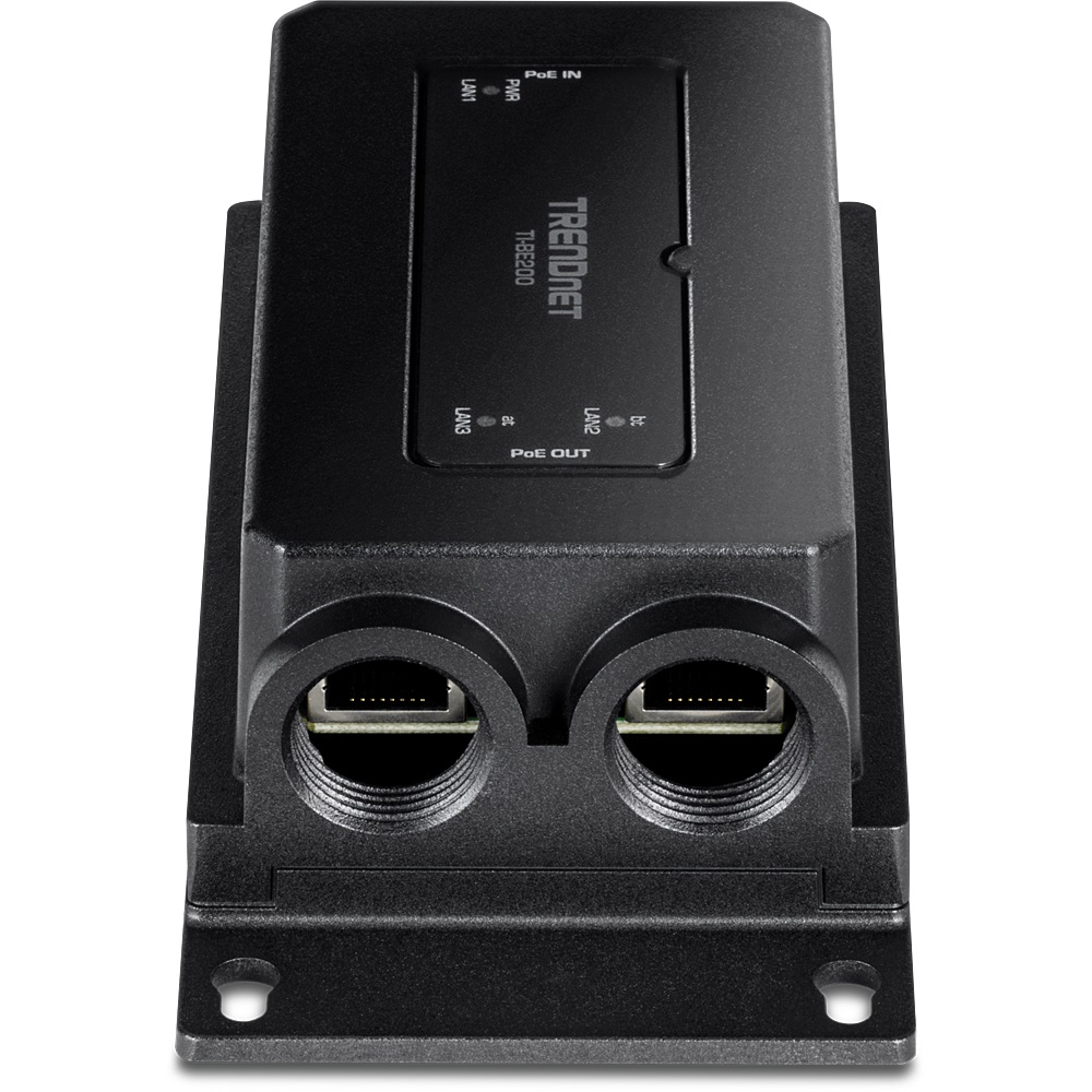 Trendnet Iniettore PoE TI-BE200 - 10/100/1000 Mbit/s, Nero, Industriale, Outdoor, IP67