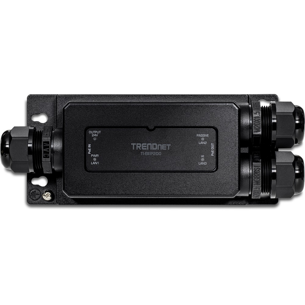 Trendnet TI-BEP200 Moltiplicatore di rete - Ricevitore e Trasmettitore Nero, Velocità 10/100/1000 Mbit/s