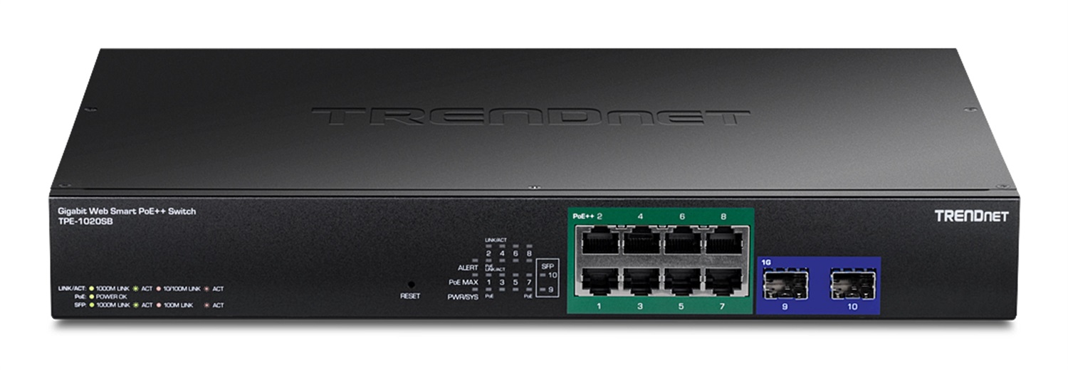 Trendnet TPE-1020SB Switch di rete Non gestito Gigabit Ethernet 10 porte (10/100/1000) con supporto Power over Ethernet (PoE) 1U