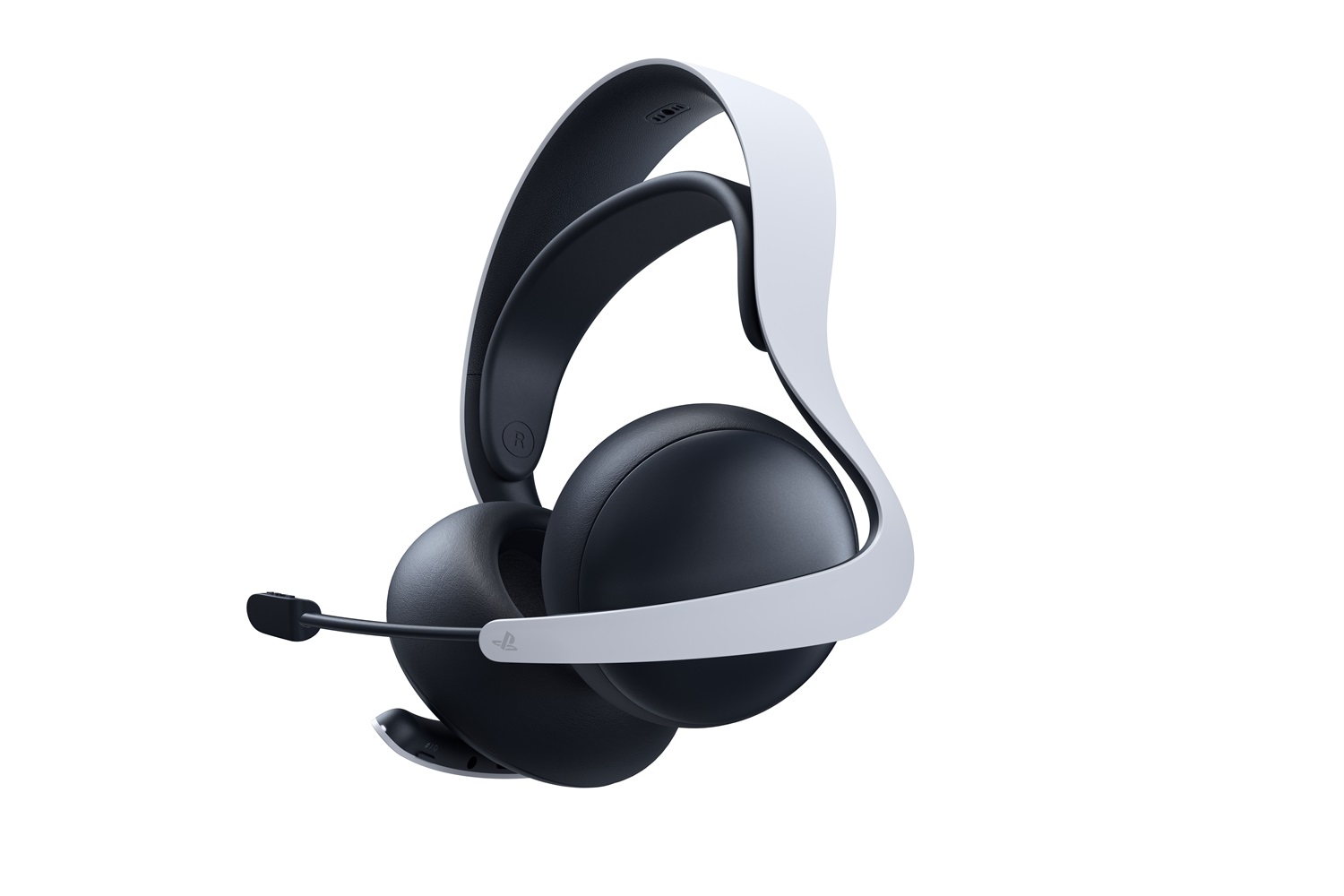 Sony PULSE Elite Cuffie Gaming Wireless con Microfono Retrattile per PS5 - Nero e Bianco, Driver Magnetici Planari, Fino a 30 Ore di Batteria
