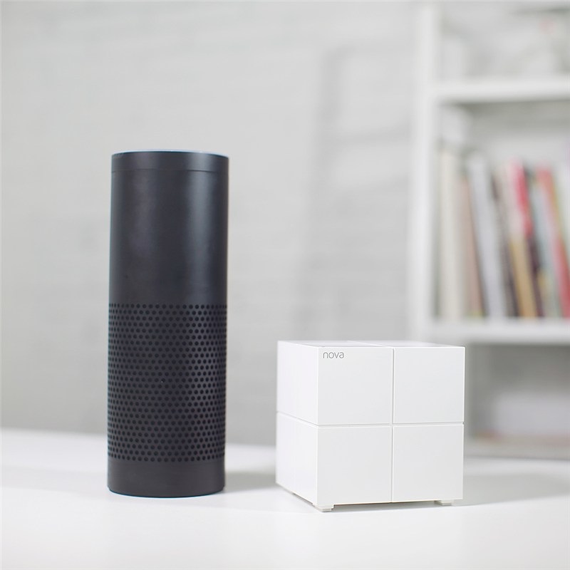 Tenda Nova MW6 WiFi Mesh Dual Band AC1200 - 2 Porte Ethernet Gigabit, Modalità Router e Access Point, Parental Control, 3 Pezzi con Copertura 300㎡, Compatibile con Alexa