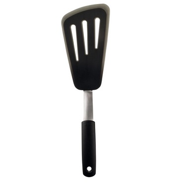 OXO Good Grips Paletta Flessibile per Omelette in Silicone e Acciaio Inox - 34 cm, Antigraffio e Resistente al Calore