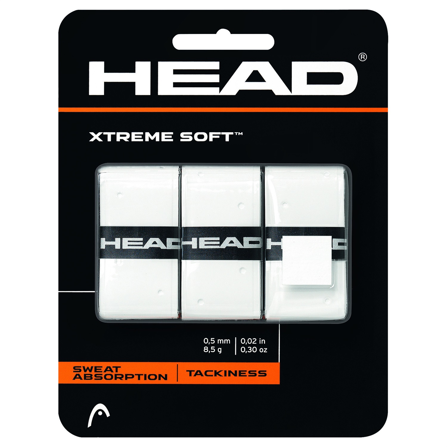 HEAD Xtremesoft Overgrip Bianco - Accessori Tennis Unisex Adulto, Assorbimento Ottimale e Materiale Super Appiccicoso