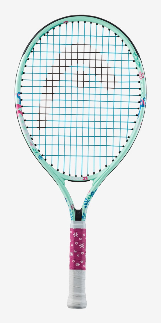 HEAD Coco 21 - Racchetta da tennis junior in alluminio, colore menta, 4-6 anni, peso 180g, smorzamento vibrazioni, copertura inclusa