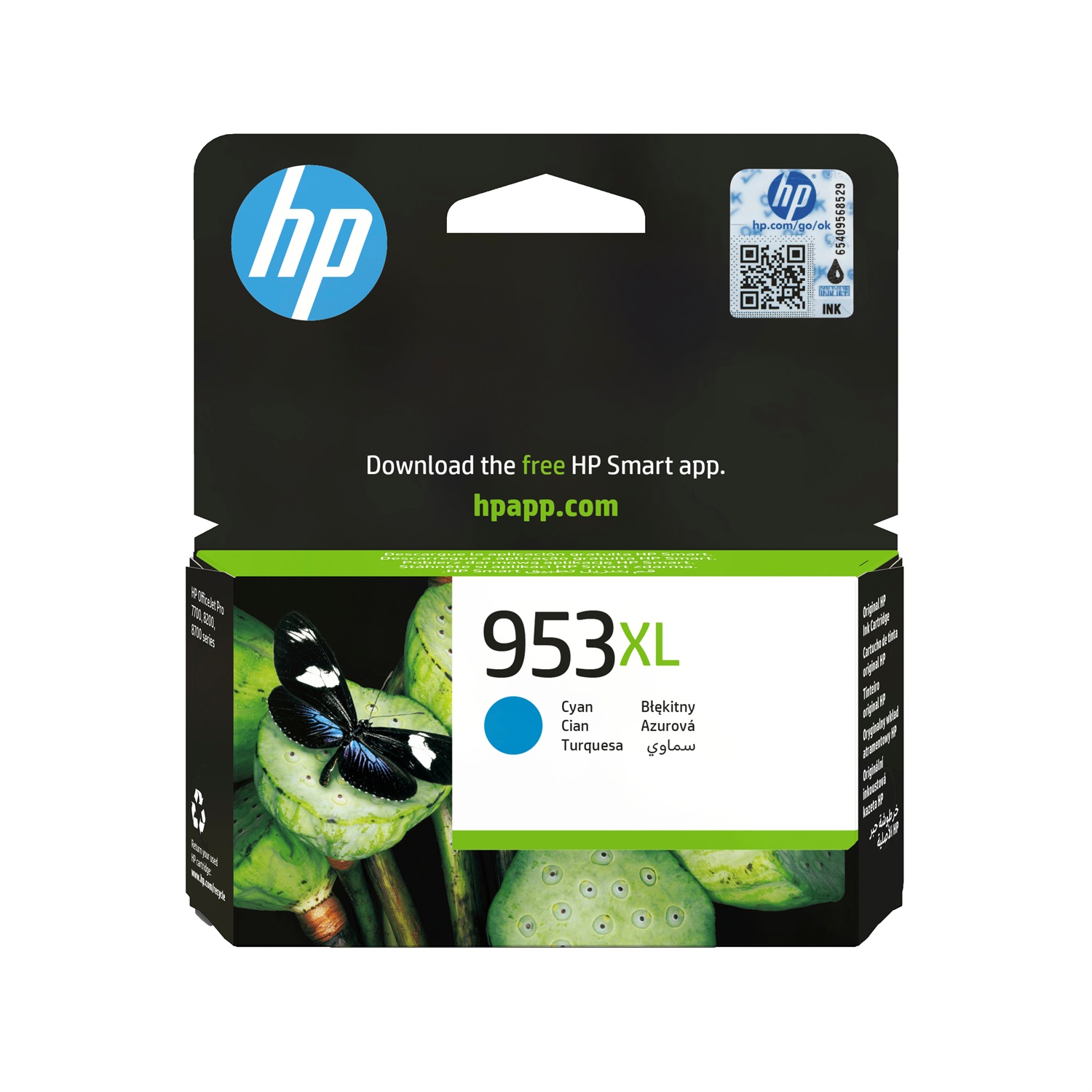 HP Cartuccia inchiostro originale ciano alta capacità 953XL - 18 ml, fino a 1450 pagine, compatibile con OfficeJet Pro