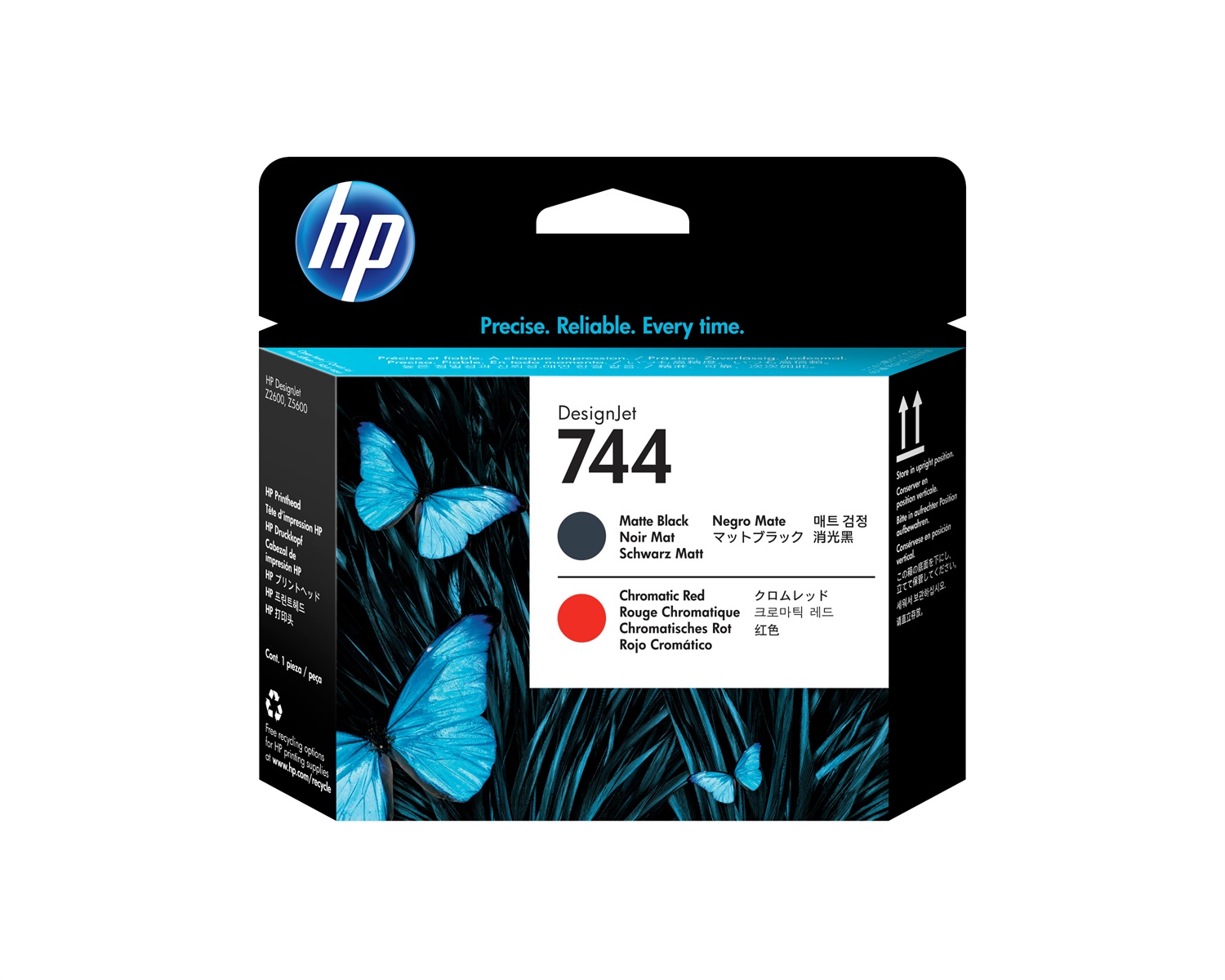 HP Testina di stampa F9J88A 744 - Nero opaco e Rosso cromatico per DesignJet Z2600 e Z5600