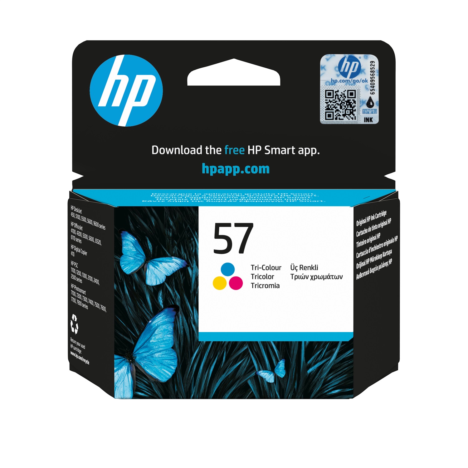 HP Cartuccia originale inchiostro tricromia 57 - Ciano, Magenta, Giallo, 500 pagine, compatibile con Deskjet e Officejet