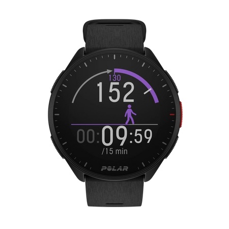 Polar Pacer - Smartwatch Sportivo GPS Nero con Display MIP 3,05 cm, Cardiofrequenzimetro e Funzionalità di Allenamento