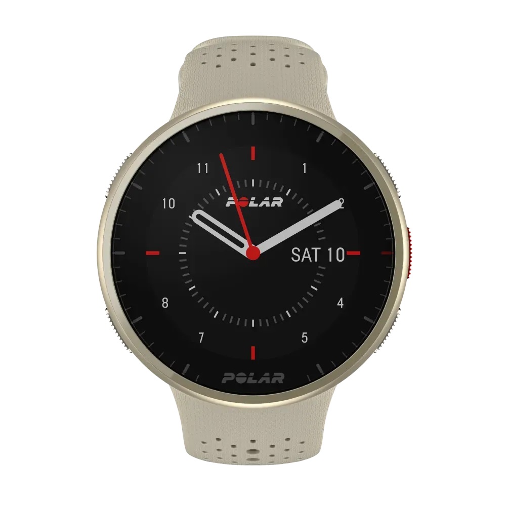 Polar Pacer Pro 45mm Champagne/Oro - Smartwatch GPS Ultraleggero con Monitoraggio della FC, Barometro Integrato e Funzionalità Avanzate per il Running