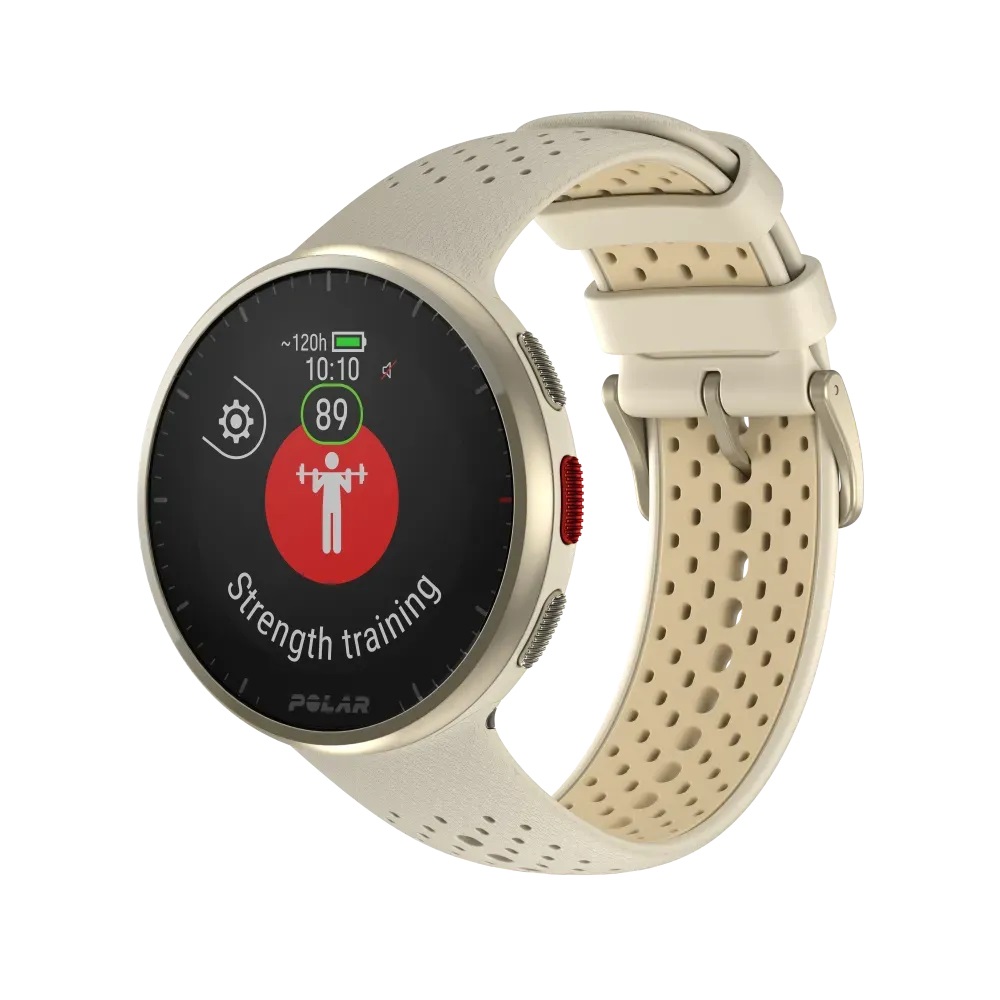 Polar Pacer Pro 45mm Champagne/Oro - Smartwatch GPS Ultraleggero con Monitoraggio della FC, Barometro Integrato e Funzionalità Avanzate per il Running