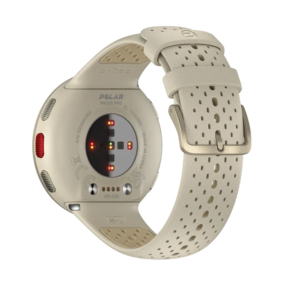 Polar Pacer Pro 45mm Champagne/Oro - Smartwatch GPS Ultraleggero con Monitoraggio della FC, Barometro Integrato e Funzionalità Avanzate per il Running