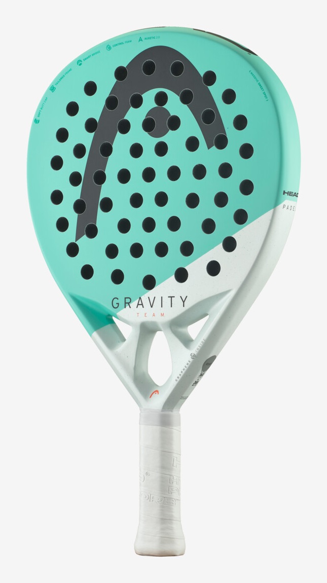 HEAD Gravity Team 2024 - Racchetta da Padel in Fibra di Vetro, 360 g, Bilanciamento 265 mm, Forma Rotonda, Livello Intermedio