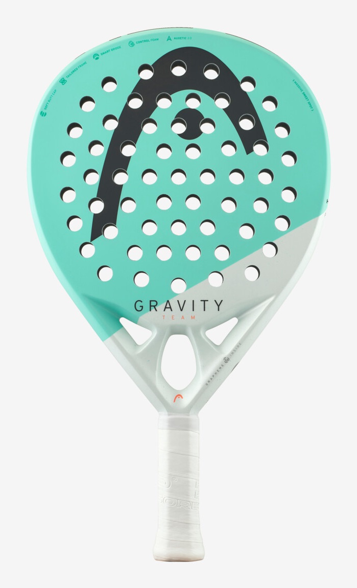 HEAD Gravity Team 2024 - Racchetta da Padel in Fibra di Vetro, 360 g, Bilanciamento 265 mm, Forma Rotonda, Livello Intermedio