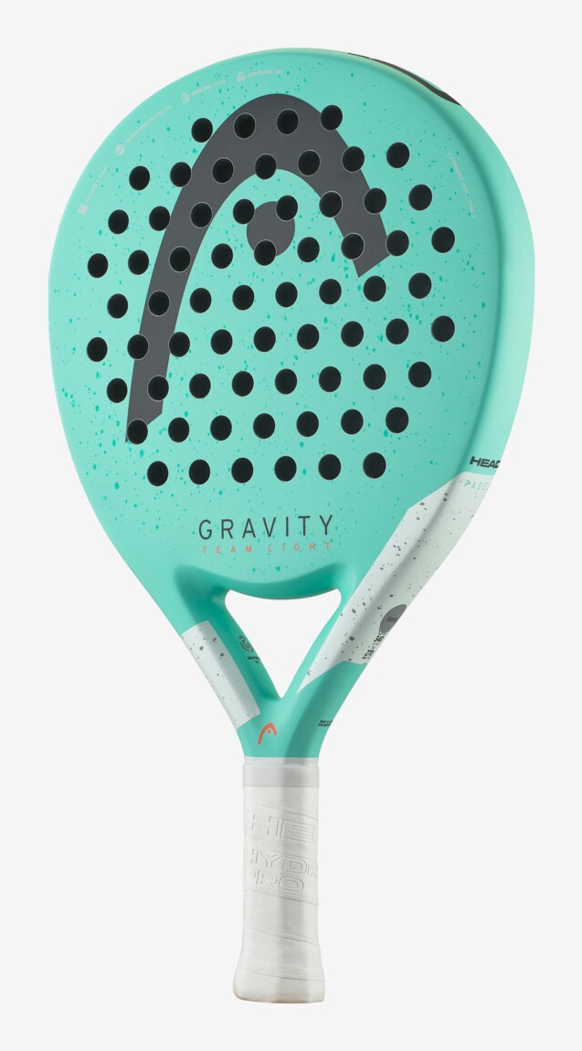 HEAD Gravity Team Light 2024 - Racchetta da Padel Leggera, 340g, Design Rotondo, Fibra di Vetro