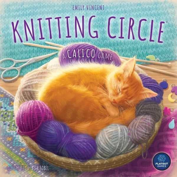 AEG Knitting Circle - Gioco da Tavolo Puzzle Spaziale per 1 a 4 Giocatori con Gomitoli e Gatti