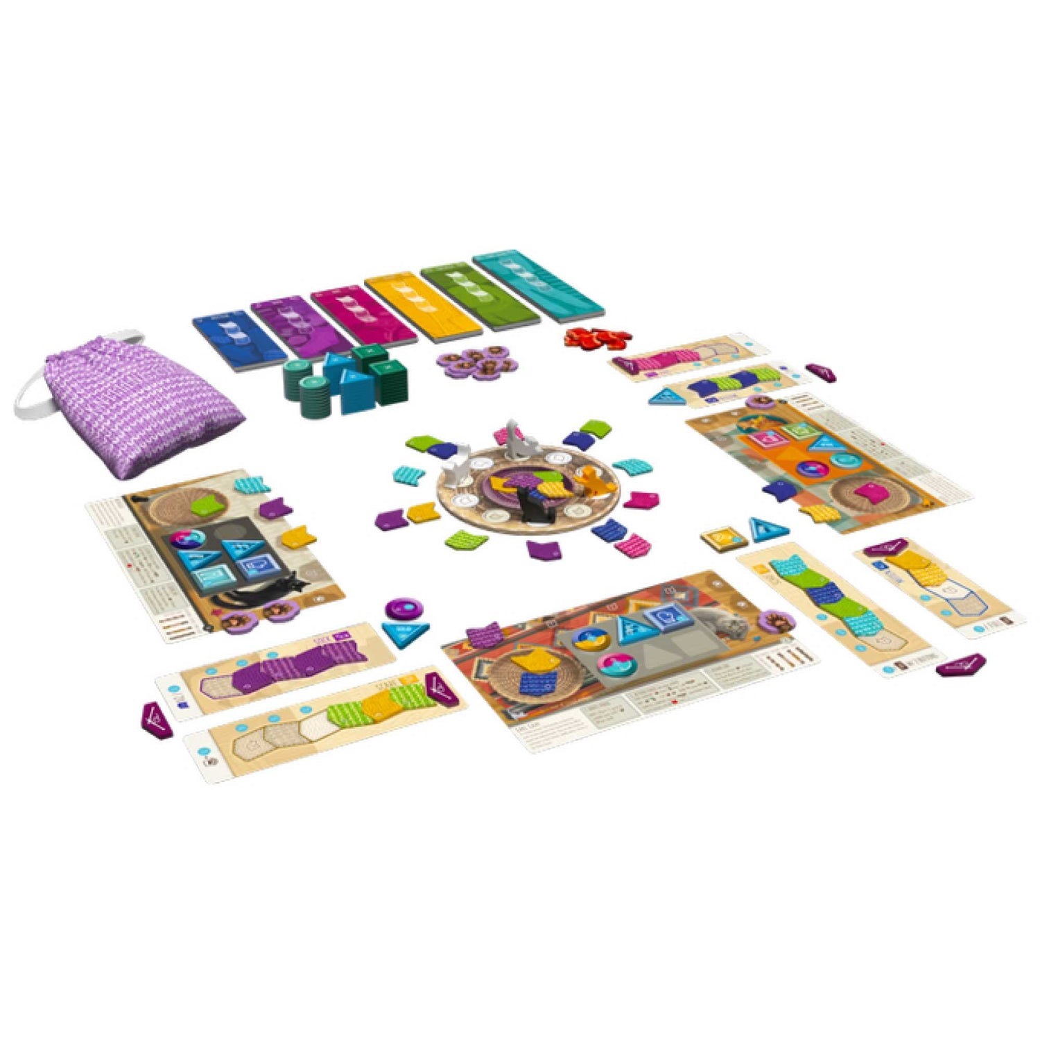 AEG Knitting Circle - Gioco da Tavolo Puzzle Spaziale per 1 a 4 Giocatori con Gomitoli e Gatti