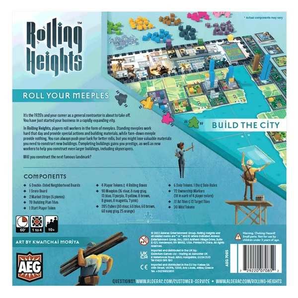 AEG Alderac Entertainment - Rolling Heights - Gioco da Tavolo - Base Game - Per 1-4 Giocatori - Età 14 - In Inglese