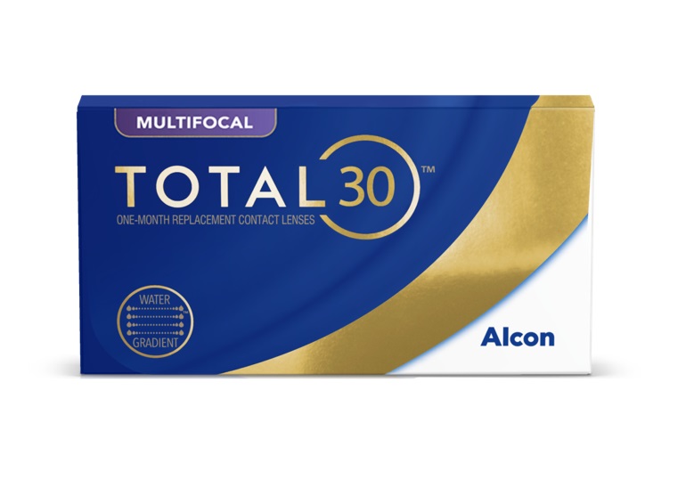 Alcon TOTAL30 Multifocal - Lenti a contatto mensili in silicone-idrogel con filtro UV per una visione chiara e confortevole