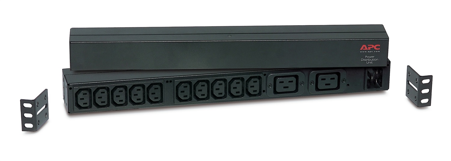 APC RACK PDU BASIC 1U 16A 230V - Unità di distribuzione dell'energia (PDU) con 12 prese AC, Capacità 0U/1U, Monofase, Nero
