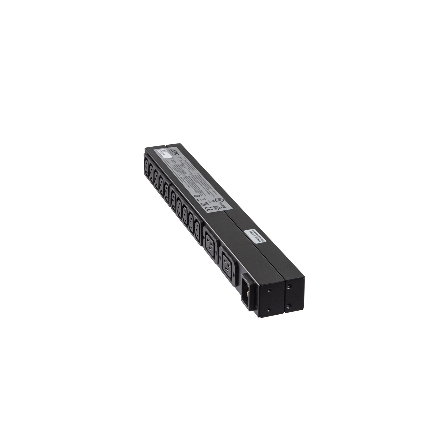 APC RACK PDU BASIC 1U 16A 230V - Unità di distribuzione dell'energia (PDU) con 12 prese AC, Capacità 0U/1U, Monofase, Nero