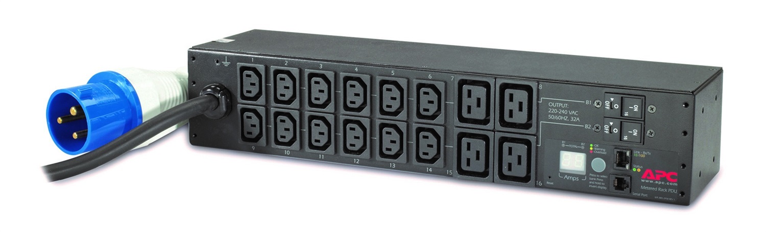 APC AP7822B Unità di Distribuzione dell'Energia (PDU) Monitorata 16 Prese AC 2U Nero, Monofase, Lunghezza Cavo 3,66 m