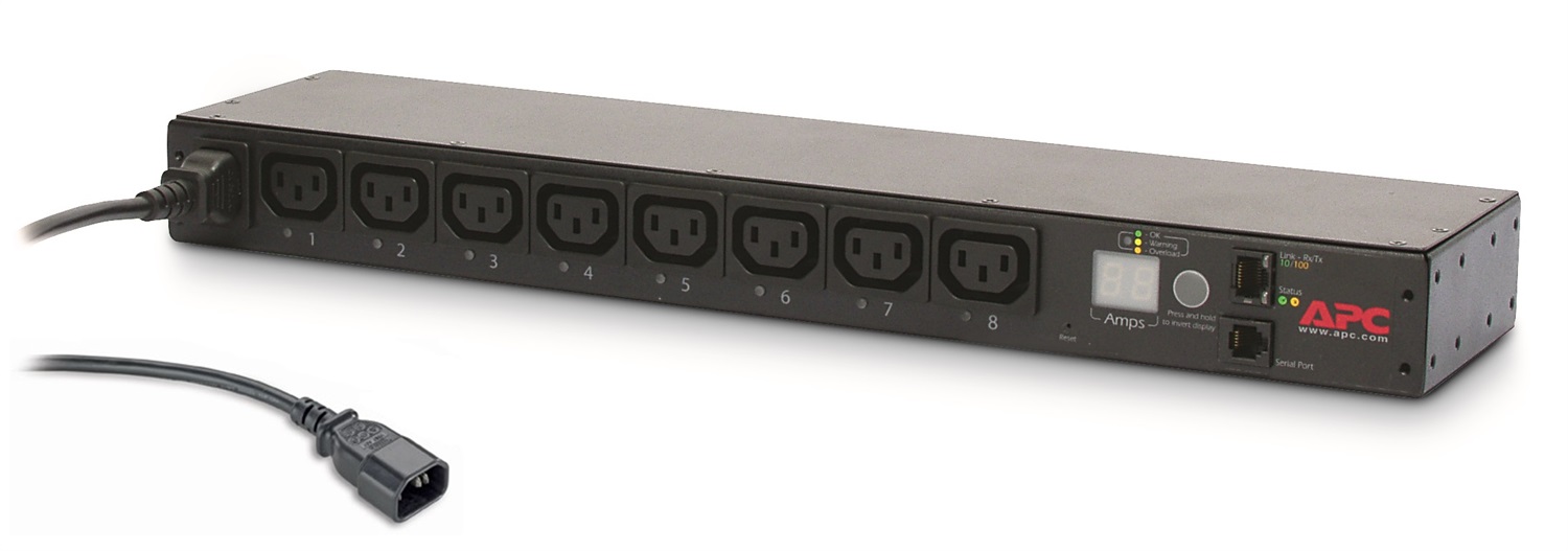 APC AP7920B Unità di Distribuzione dell'Energia (PDU) Monitorata e Commutata, 8 Prese AC, 0U/1U, Nero
