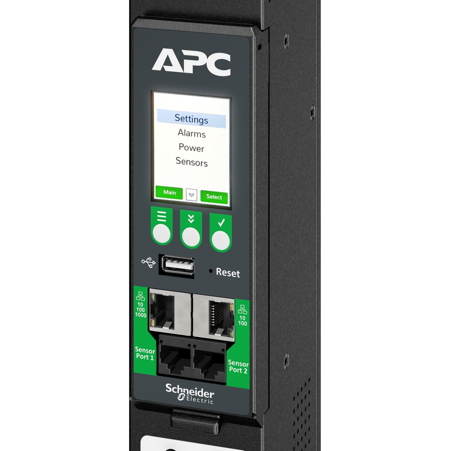 APC NS Rack PDU Adv Met 7.4kW 1PH 230V 32A - Unità di distribuzione dell'energia (PDU) Monitorata, 40 prese AC, Montaggio Verticale, Capacità 0U