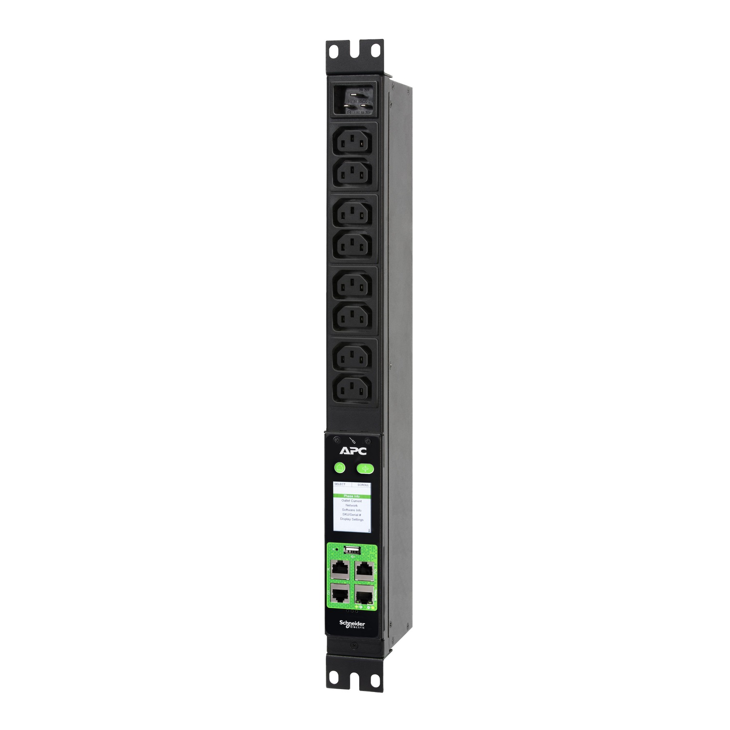 APC EPDU2016M - PDU 8 prese AC 1U Monitorata Monofase Verticale Nero