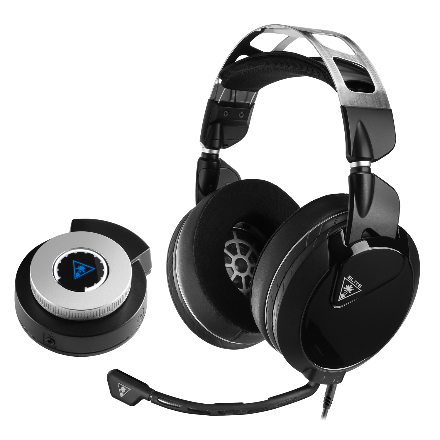Turtle Beach Elite Pro 2 SuperAmp PS4 - Auricolare Stereofonico Padiglione, Compatibile con Console e PC, Design in Tessuto e Pelle, Con e Senza Cavo, Bluetooth, Nero