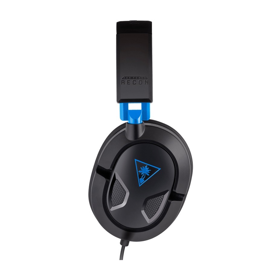 Turtle Beach Recon 50P Auricolare Cablato a Padiglione Gaming Nero e Blu - Compatibile con PS4, PS5, Xbox Series X|S, One e PC, con Microfono Rimovibile e Altoparlanti da 40 mm