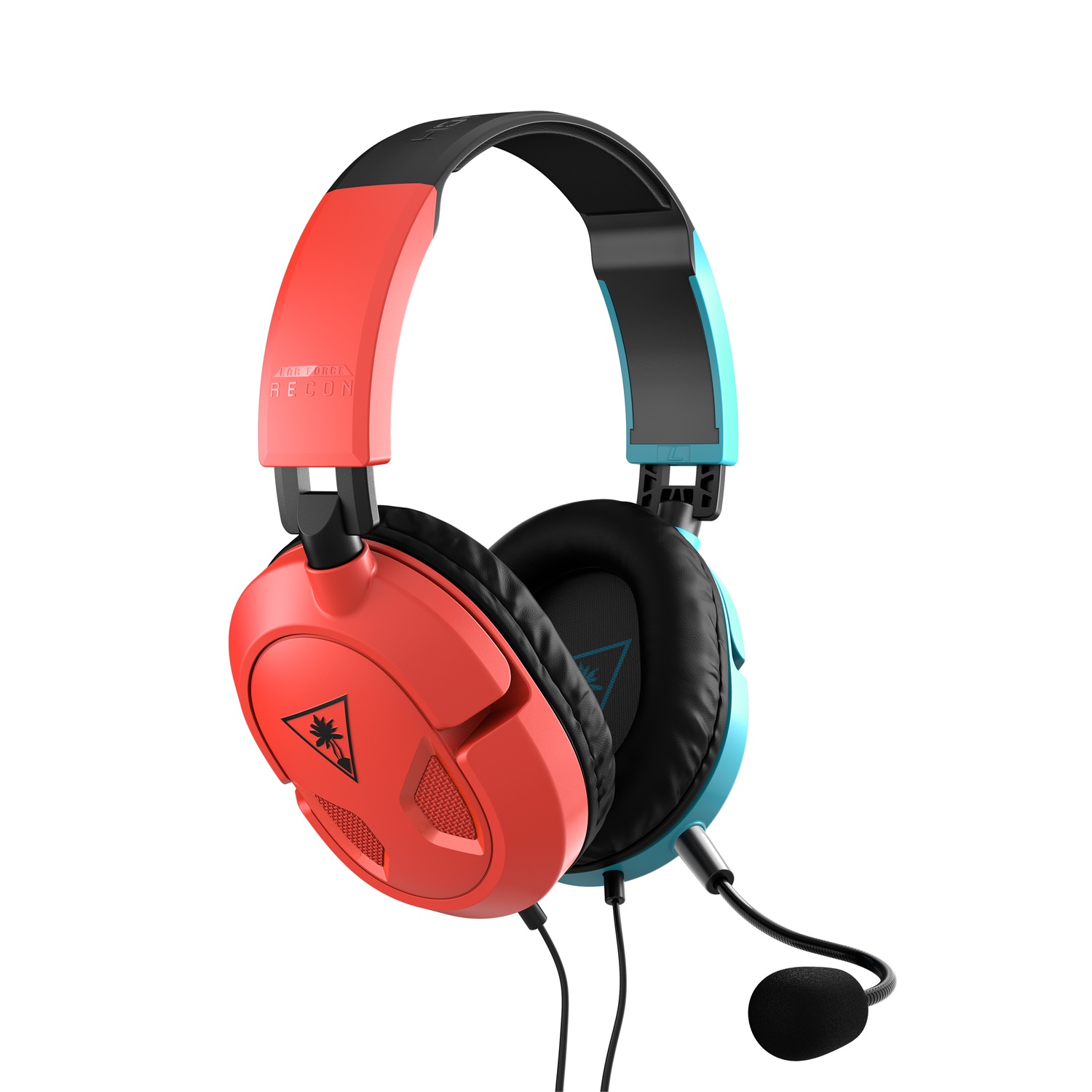 Turtle Beach Recon 50 Cuffie da Gioco Over-Ear Blu/Rosso con Microfono, Compatibili con PS5, PS4, Xbox Series X|S, Xbox One e PC