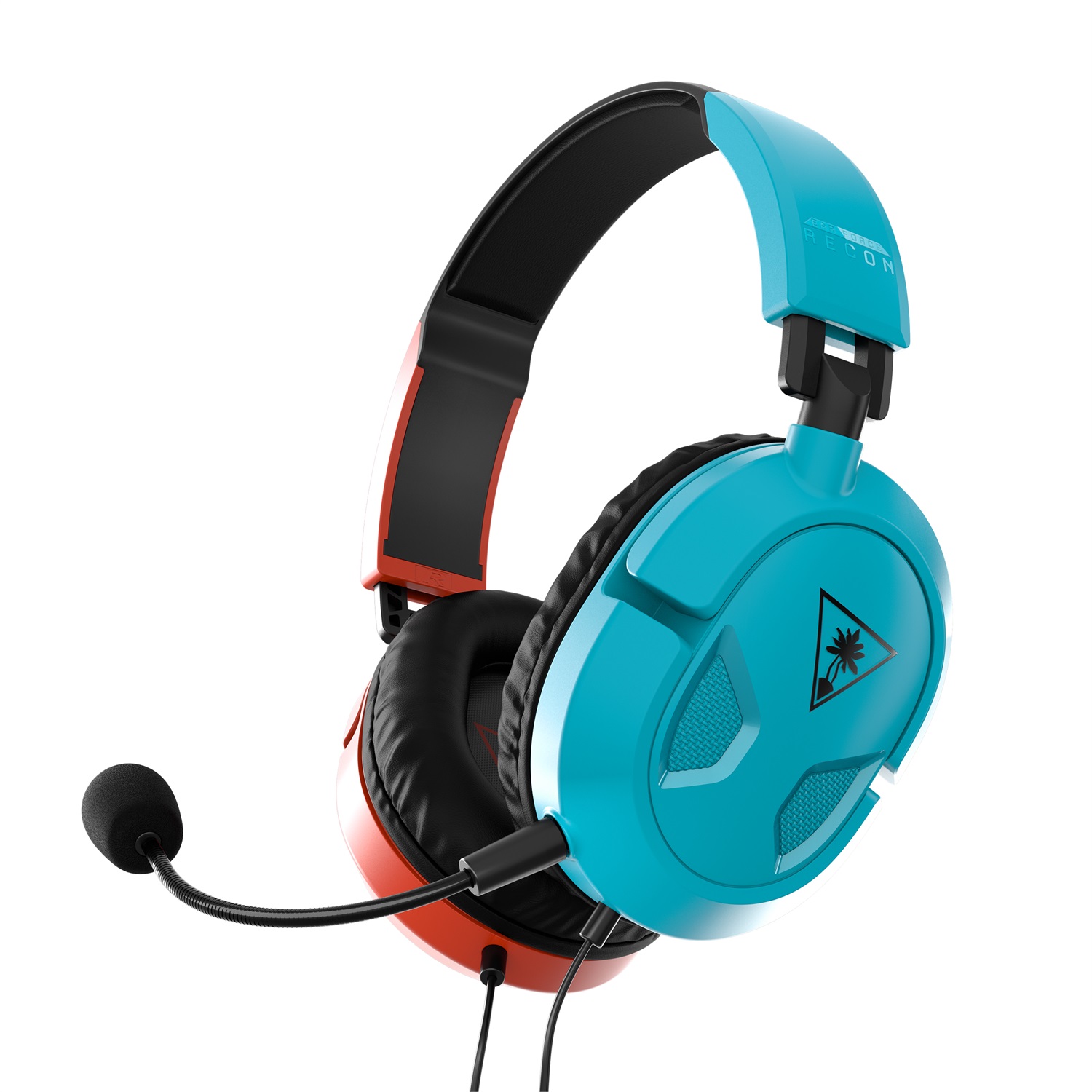Turtle Beach Recon 50 Cuffie da Gioco Over-Ear Blu/Rosso con Microfono, Compatibili con PS5, PS4, Xbox Series X|S, Xbox One e PC