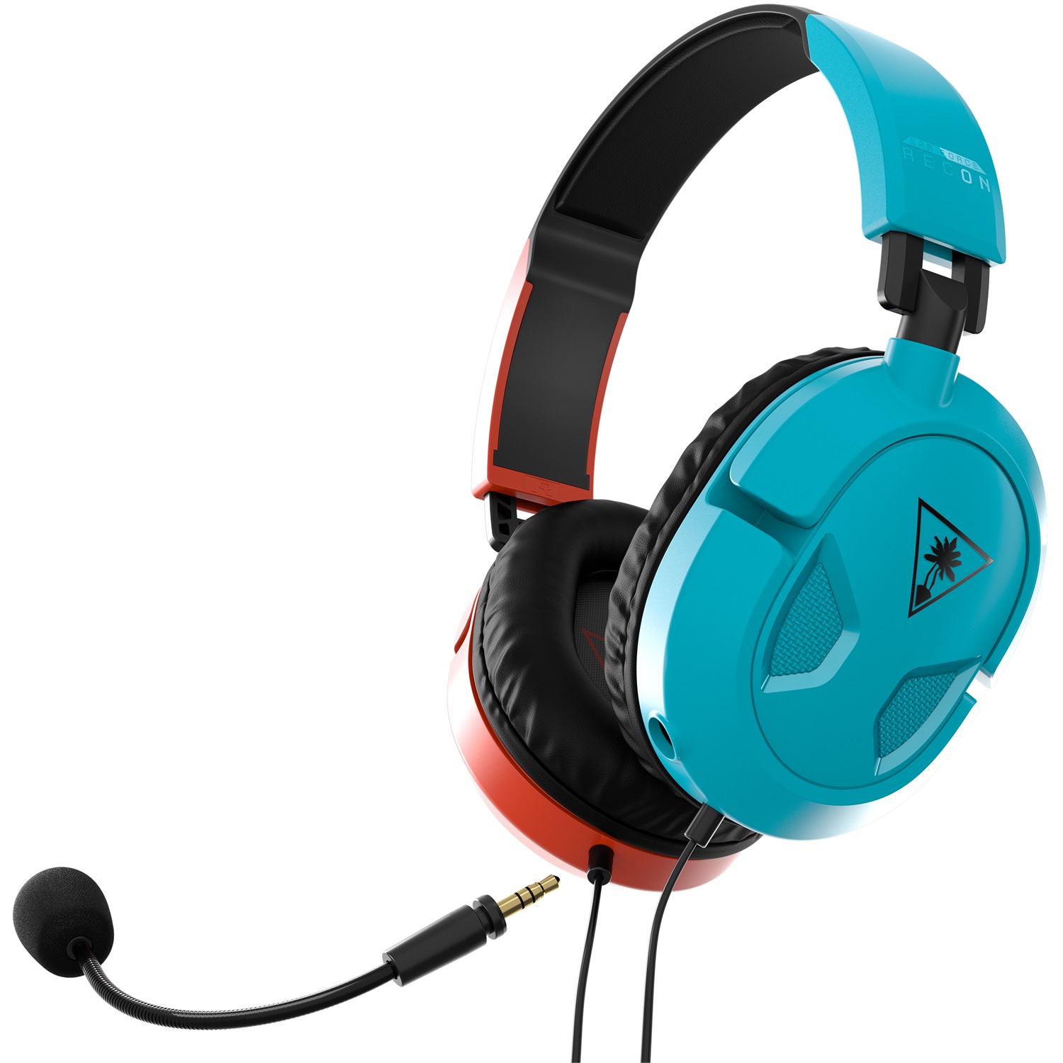 Turtle Beach Recon 50 Cuffie da Gioco Over-Ear Blu/Rosso con Microfono, Compatibili con PS5, PS4, Xbox Series X|S, Xbox One e PC
