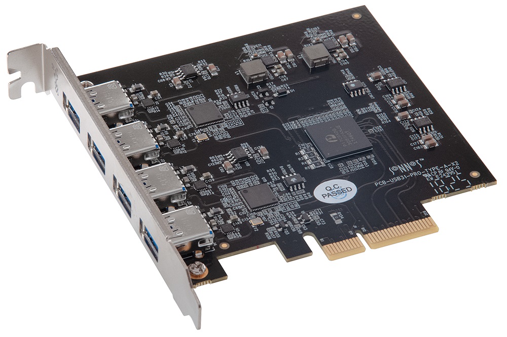Sonnet Allegro Pro - Scheda PCIe USB 3.2 Gen 2 - SuperSpeed USB-A 10 Gbps - 4 porte con doppi controller e ricarica USB - USB3-PRO-4P10-E