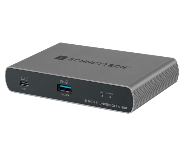 Sonnet Echo 5 Thunderbolt 4 Hub - ECHO-HB5-T4, 4 Porte Thunderbolt 4, 1 Porta USB 3.2 Gen 2, Compatibile con Apple M1 e Intel Mac