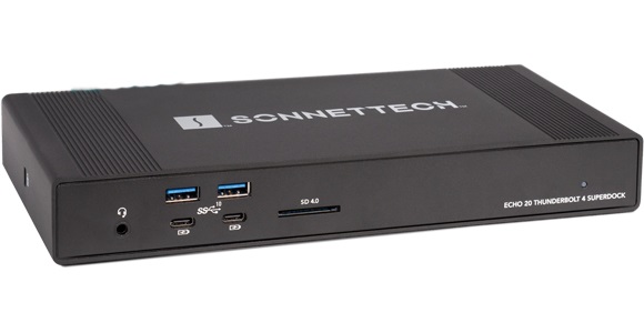 Sonnet Echo 20 Thunderbolt 4 SuperDock Cablato Nero - 100W, 2500 Mbit/s, 3 porte Thunderbolt 4, 4 porte USB 3.2 Gen 2 tipo A e C, HDMI, RJ45