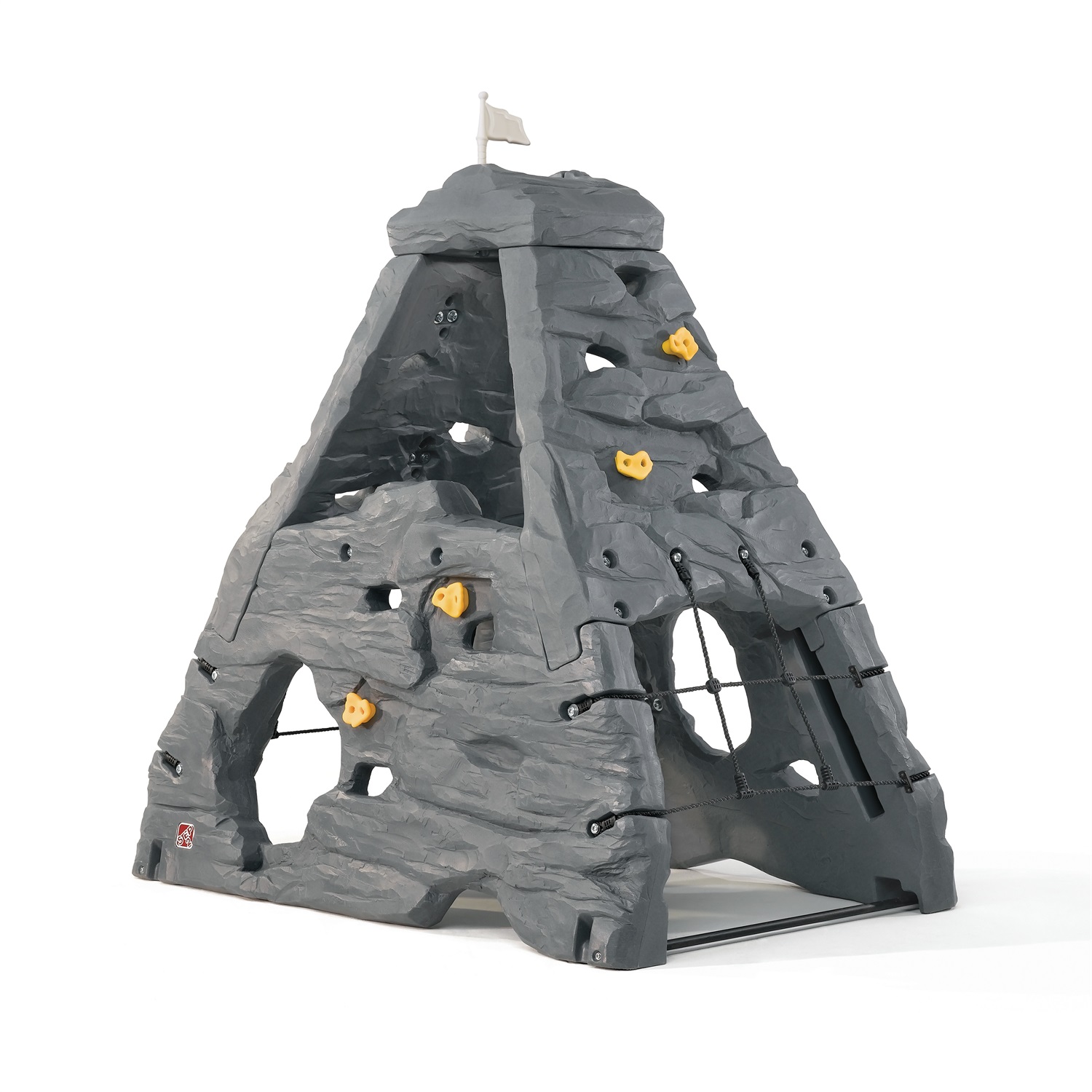 Step2 Skyward Summit Kiddimanjaro - Parete di Arrampicata in Plastica per Bambini, Giocattolo da Giardino con Bandiera