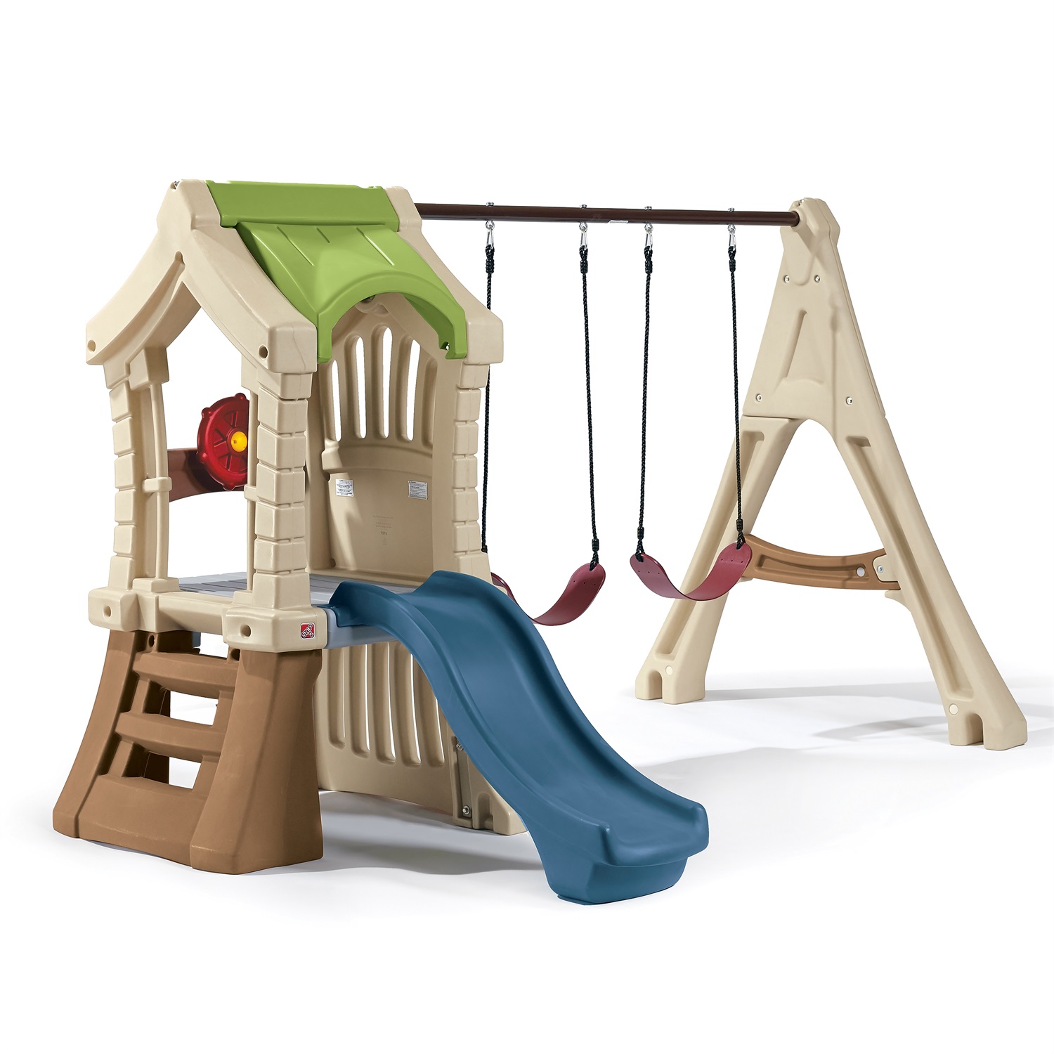 Step2 Set da Palestra Play Up: Torre di Gioco con Altalene e Scivolo in Plastica per Bambini