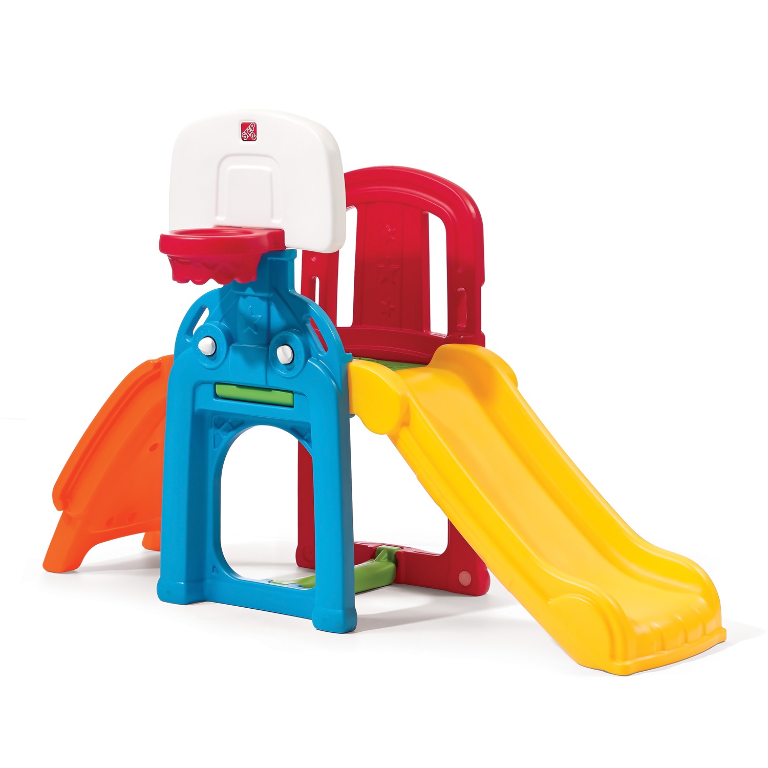 Step2 Scivolo Arrampicatoio Multisport - Gioco Multifunzionale per Bambini con Scivolo, Arrampicata e Canestro