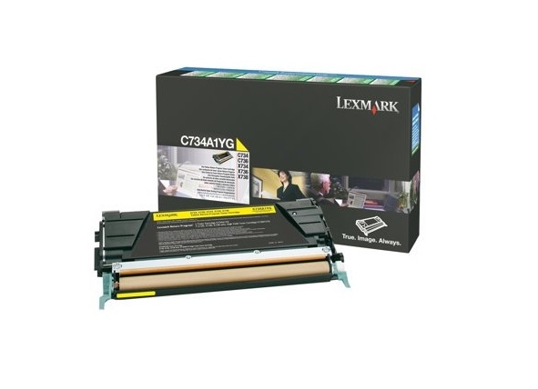 Lexmark C734A1YG Cartuccia Toner Originale Giallo - 6000 Pagine, Compatibile con C734, C736, X734, X736, X738, Return Program