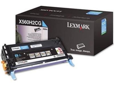 Lexmark X560H2CG Cartuccia Toner Originale Ciano - 10.000 Pagine, Compatibile con X560, X560dn, X560N MFP